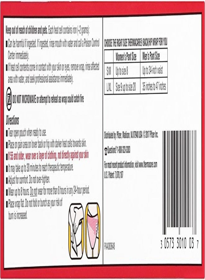 Thermacare Heatwraps Lower Back and Hip LG/XL, 2 Count (Pack of 3) - Image 5